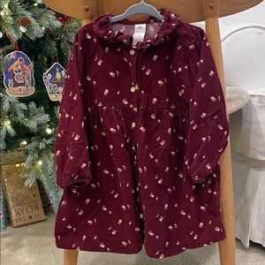 H&M Kids Maroon Corduroy Dress 2T